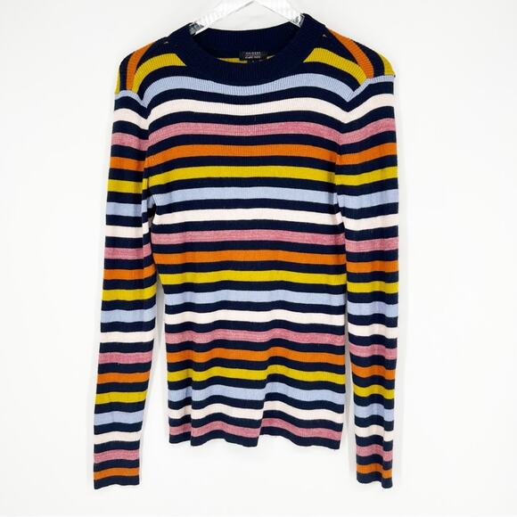 Halogen x Atlantic Pacific Metallic Stripe Cashmere Blend Sweater 1X - Picture 2 of 6